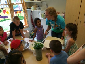 Shannon working with the summer campers